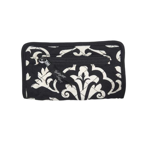 Vera Bradley Black & White Zippered Wallet - Stylish! - Picture 1 of 6